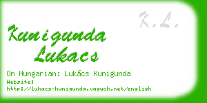 kunigunda lukacs business card
